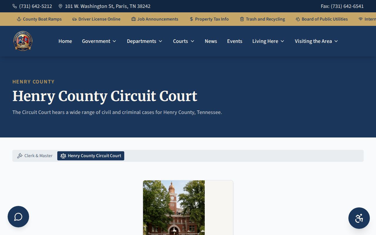 Henry County court record search source for booking disposition